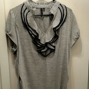 3Hearts by Target 3X Grey Ruffle Top