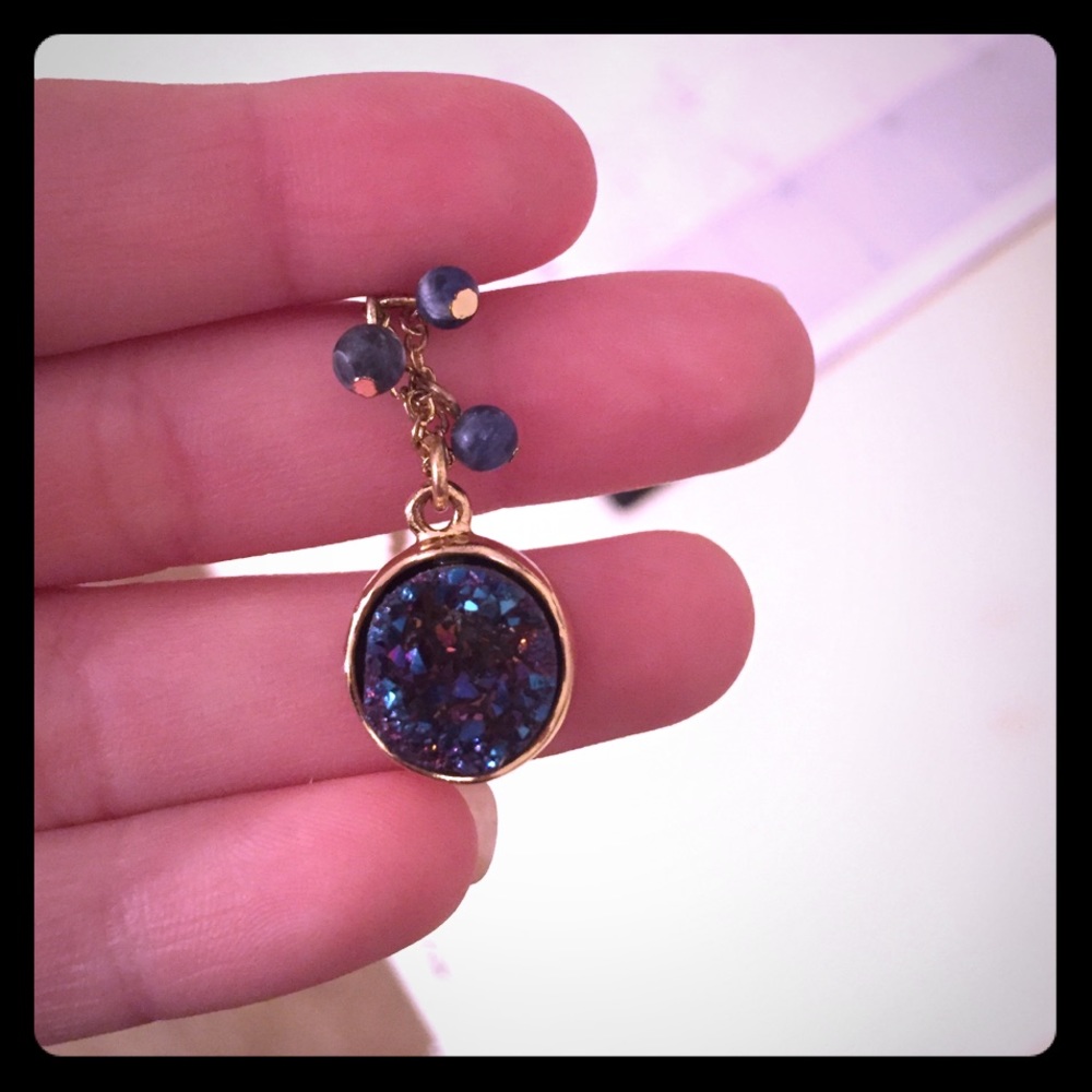 Authentic mined blue and purple rock