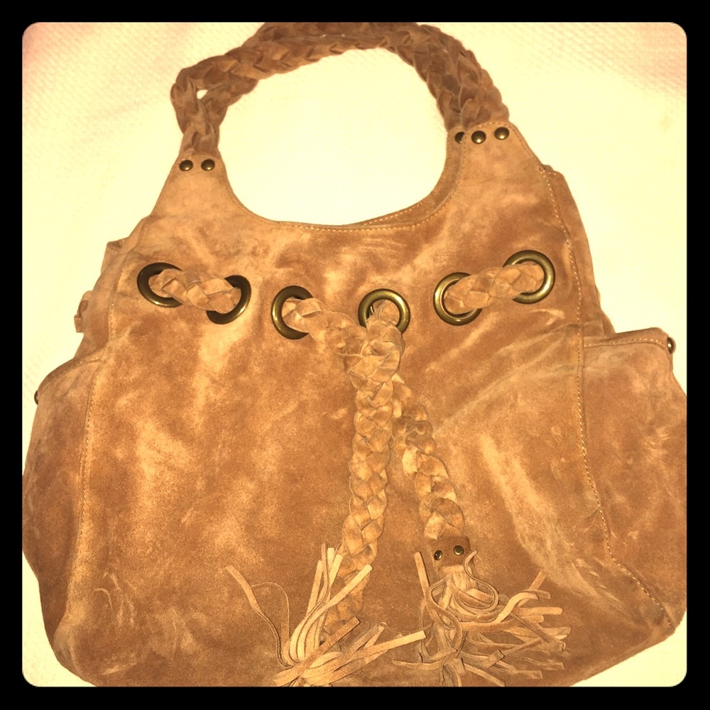 Suede / caramel Kooba shoulder bag