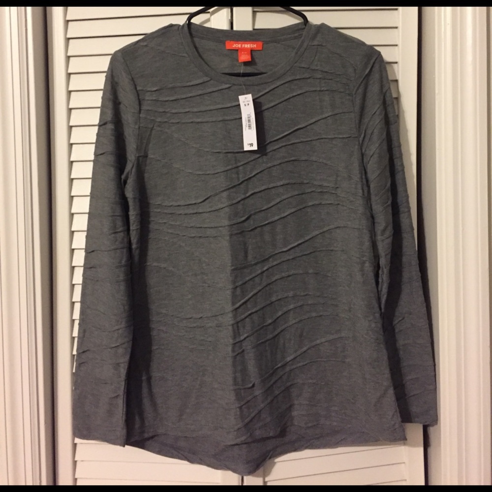 NWT Joe Fresh Wavy texture long sleeve
