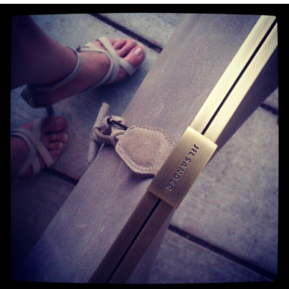 Jil Sander suede purse