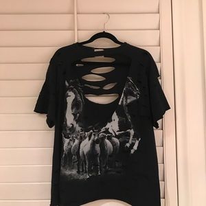 LF distressed tee