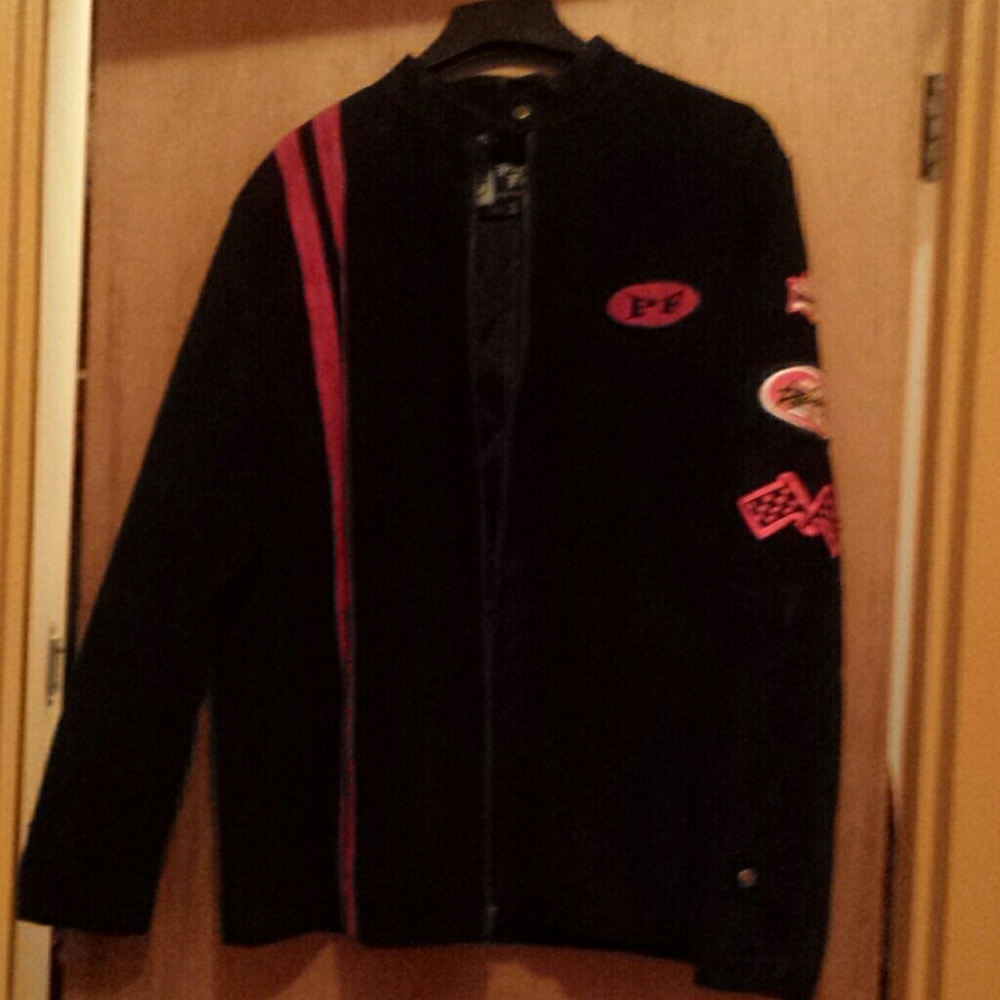 Pacific Flyer Black  Suede Jacket