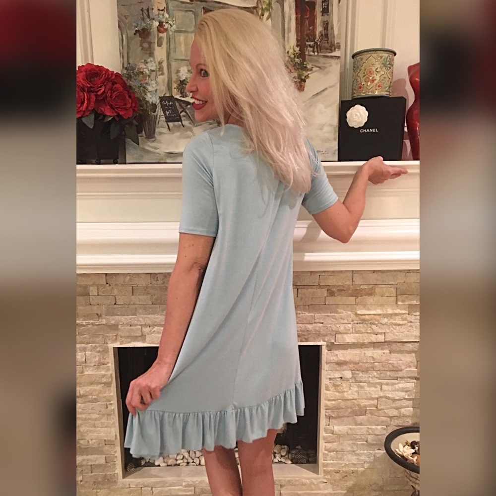 AVAILABLE High Quality Bamboo ruffle dress- - Picture 3 of 3