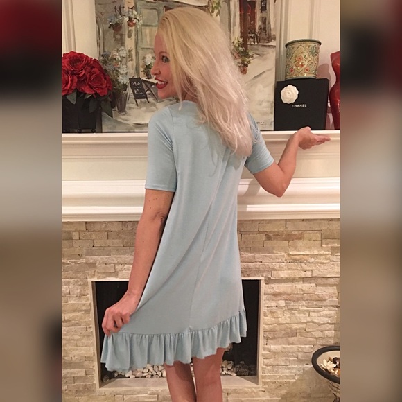 AVAILABLE High Quality Bamboo ruffle dress- - Picture 3 of 3