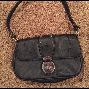 Guess Purse Ostrich Black never used