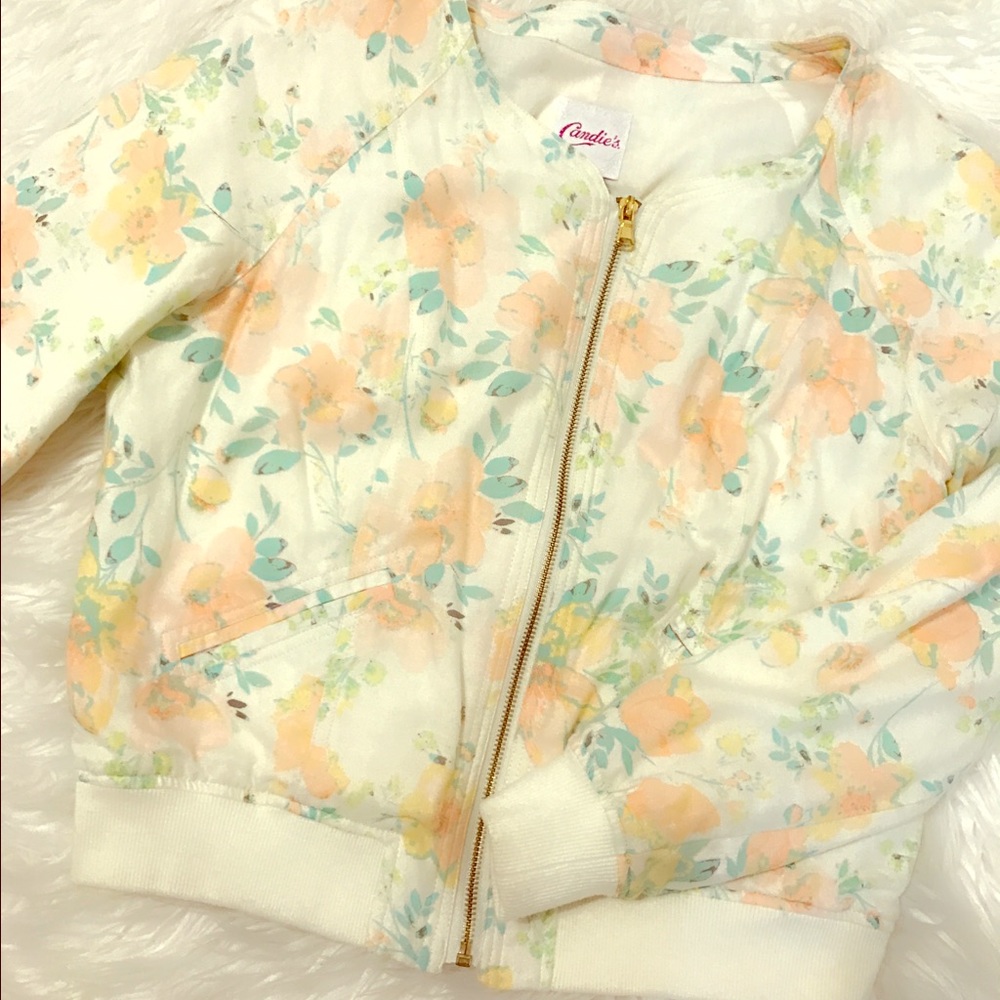 Flowery bomber jacket