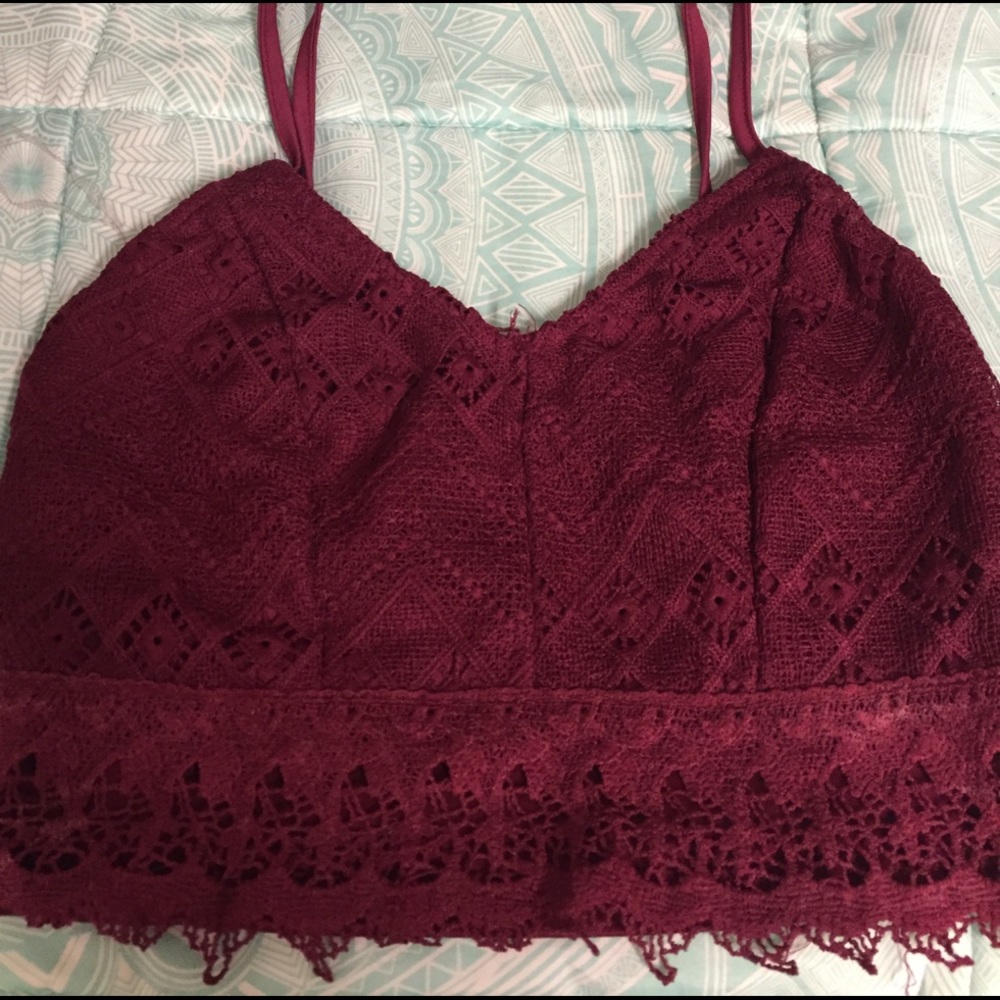 Maroon crop top