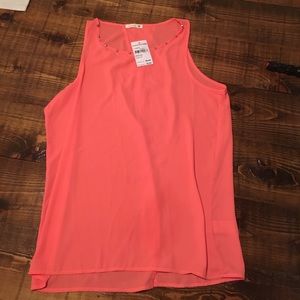 Brand New Salmon Sheer Top Women's Sz M