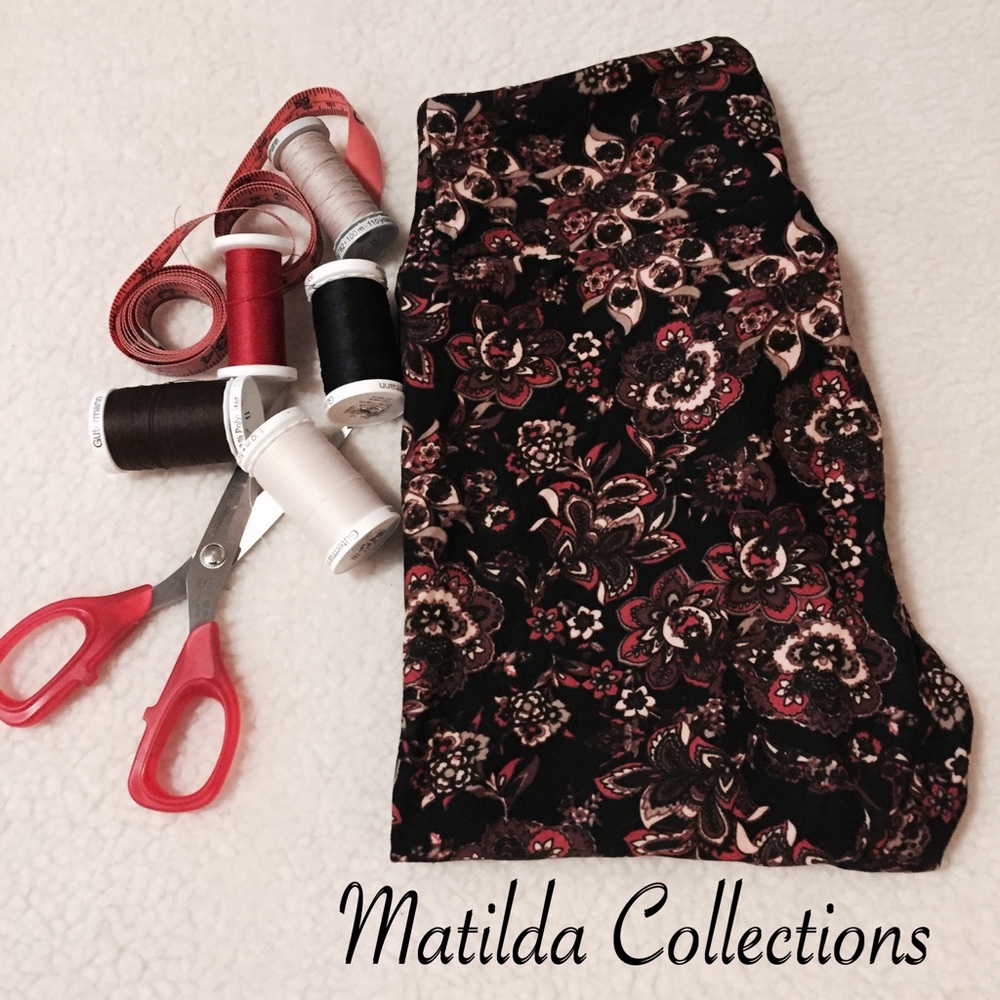 LulaRoe Brown Paisley Floral OS Leggings