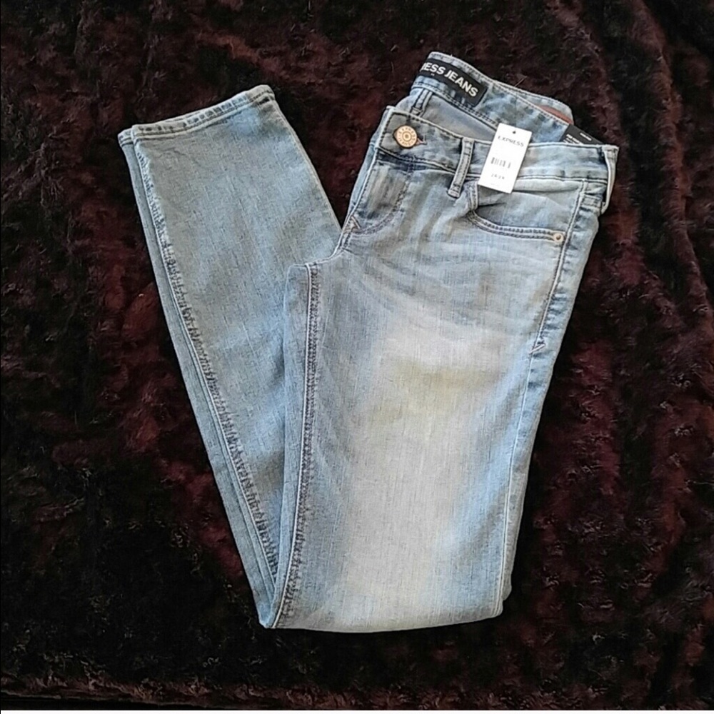 Express skinny lowrise jeans
