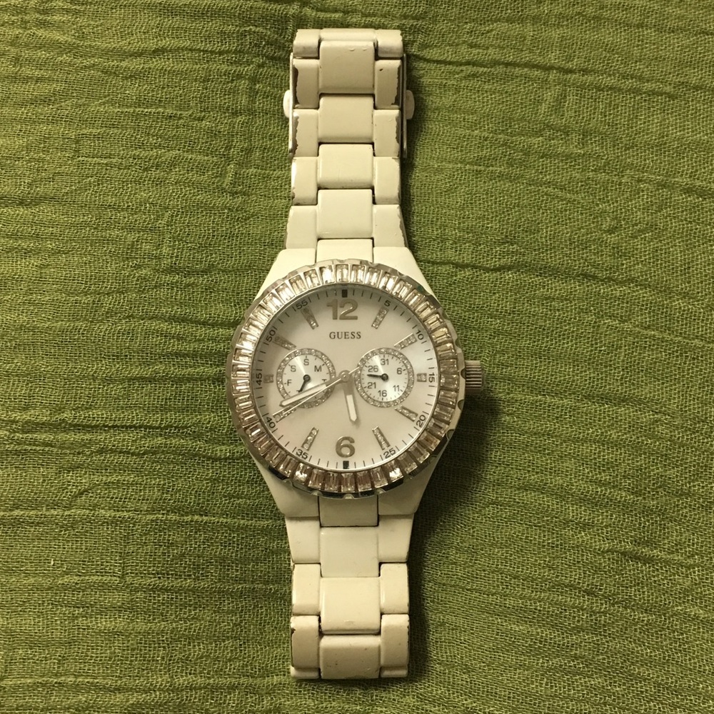 Guess White Watch