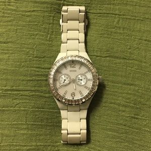 Guess White Watch