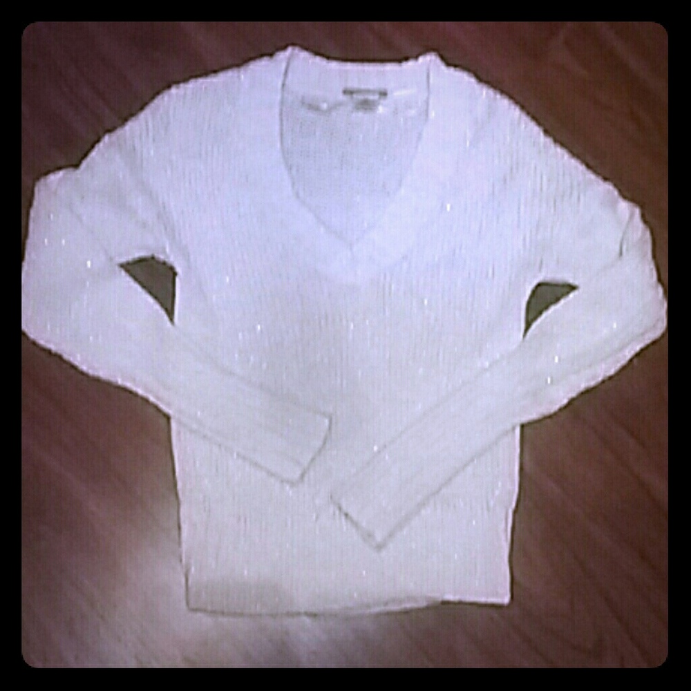 White sparkle sweater (Mudd)
