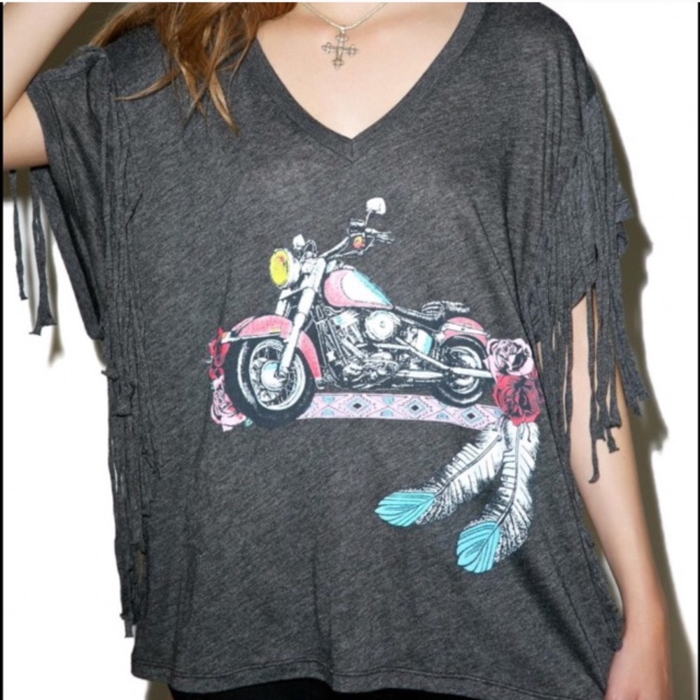 WildFox Motorcycle Fringe Tee - Picture 5 of 6