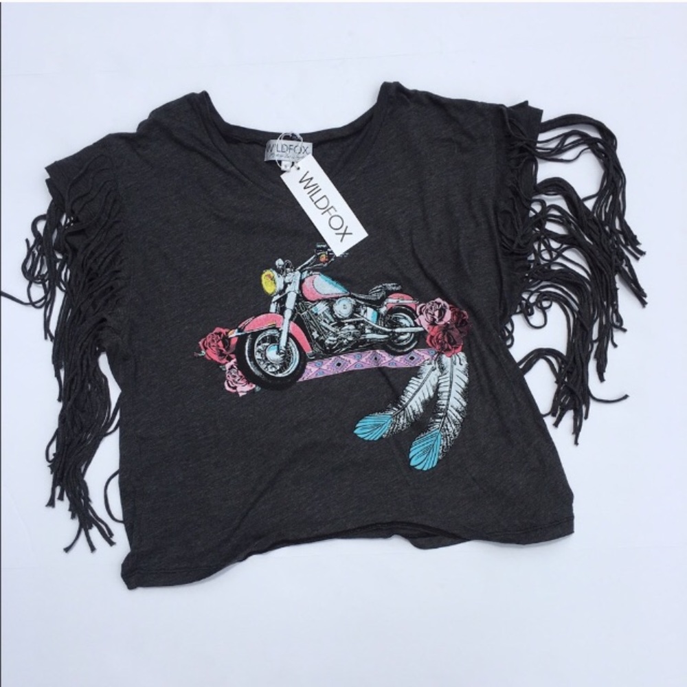 WildFox Motorcycle Fringe Tee - Picture 2 of 6