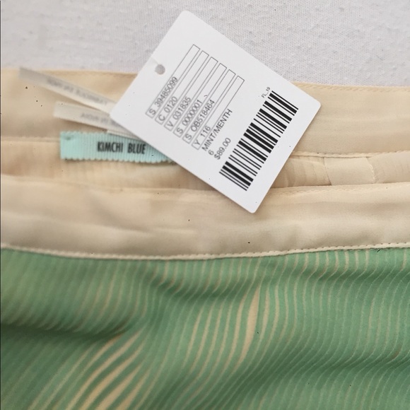 Mini skirt, turquoise & cream pleating - Picture 3 of 4