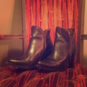 Jeffrey Campbell dark brown leather boots