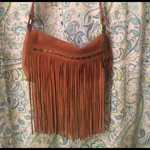 Lucky Brand Tan over the shoulder purse