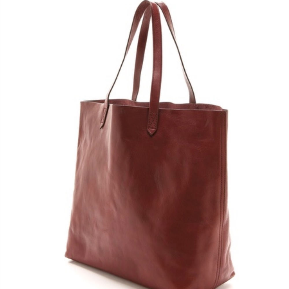 Madewell leather transport tote