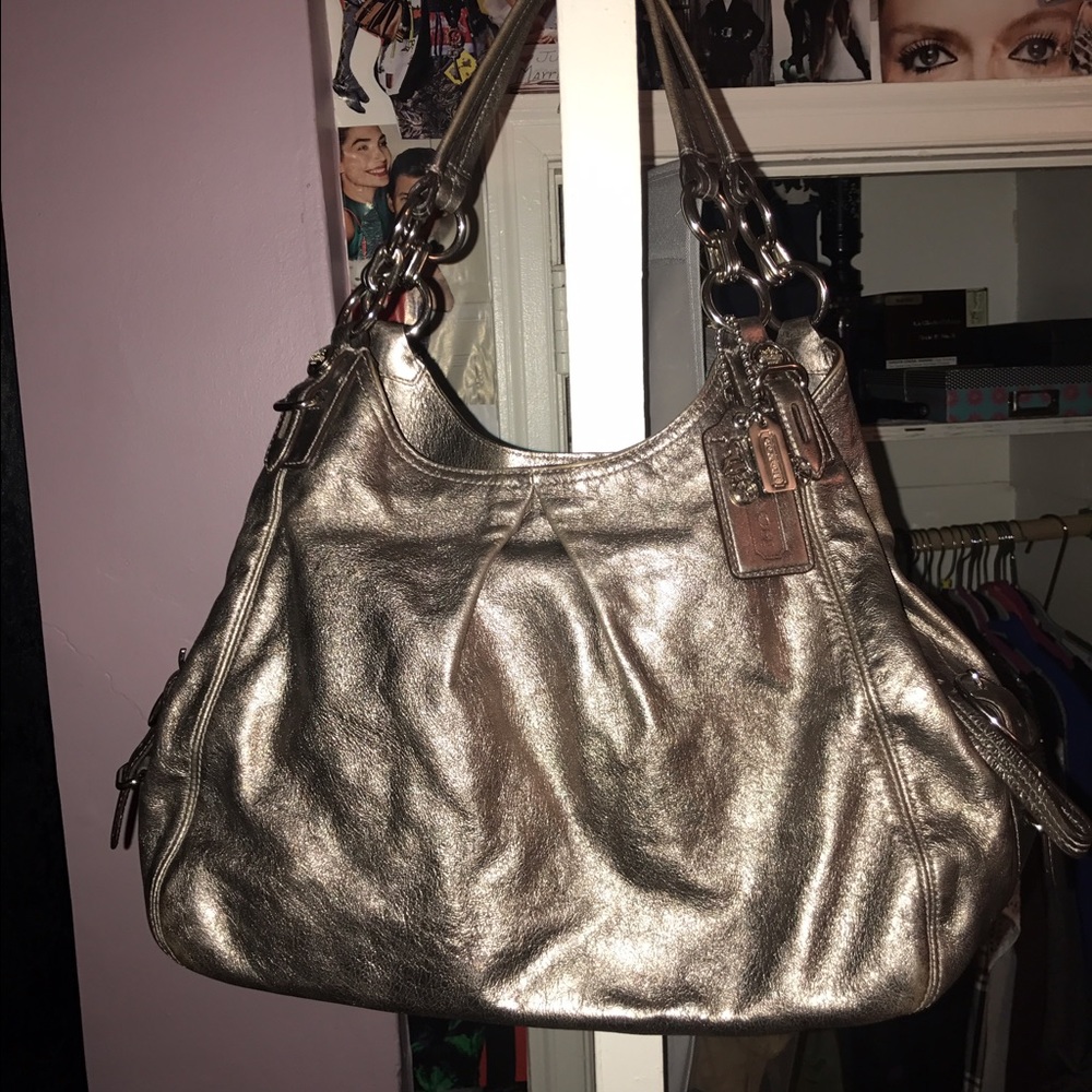 Coach Madison Metallic Leather 'Sophia' Handbag