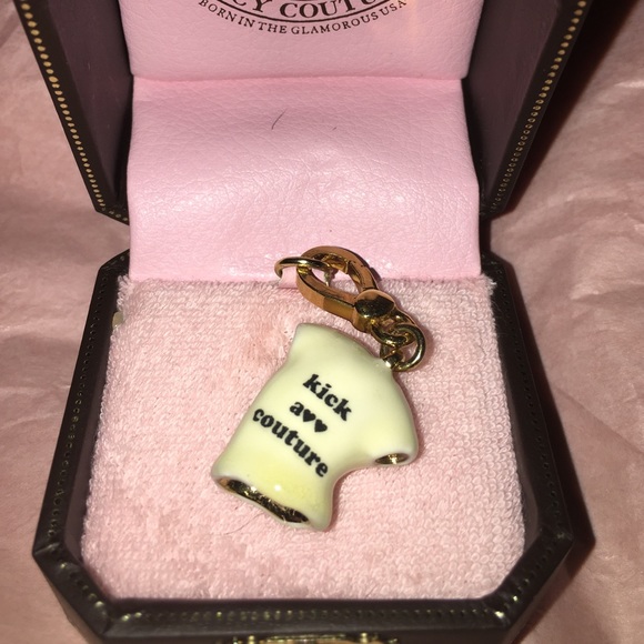 RARE Juicy Couture Snow Bunny T-shirt Charm - Picture 2 of 2