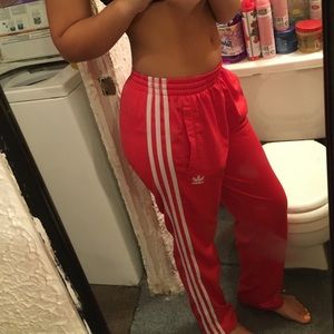 Red Adidas Sweat pants size L