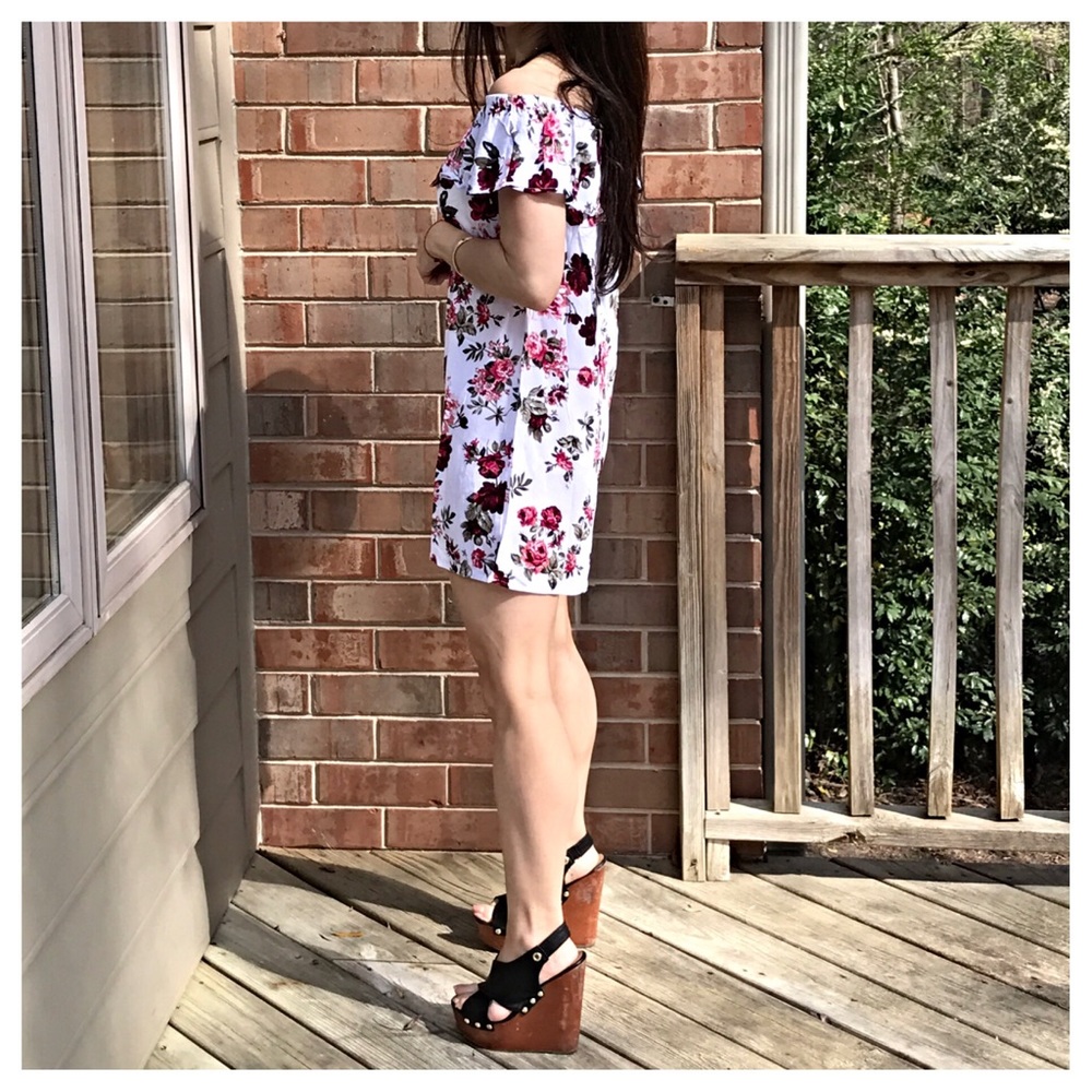 floral off the shoulder dress - Picture 3 of 5