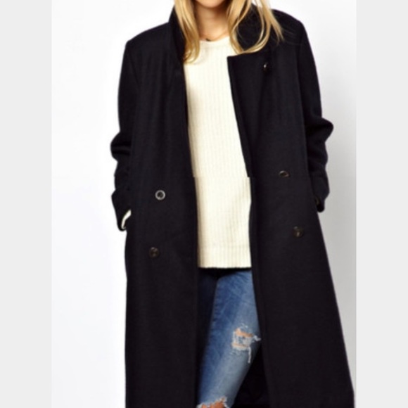 Maje Jackets & Blazers - Maje virgin wool navy coat