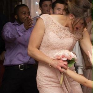 Mori lee dress in blush