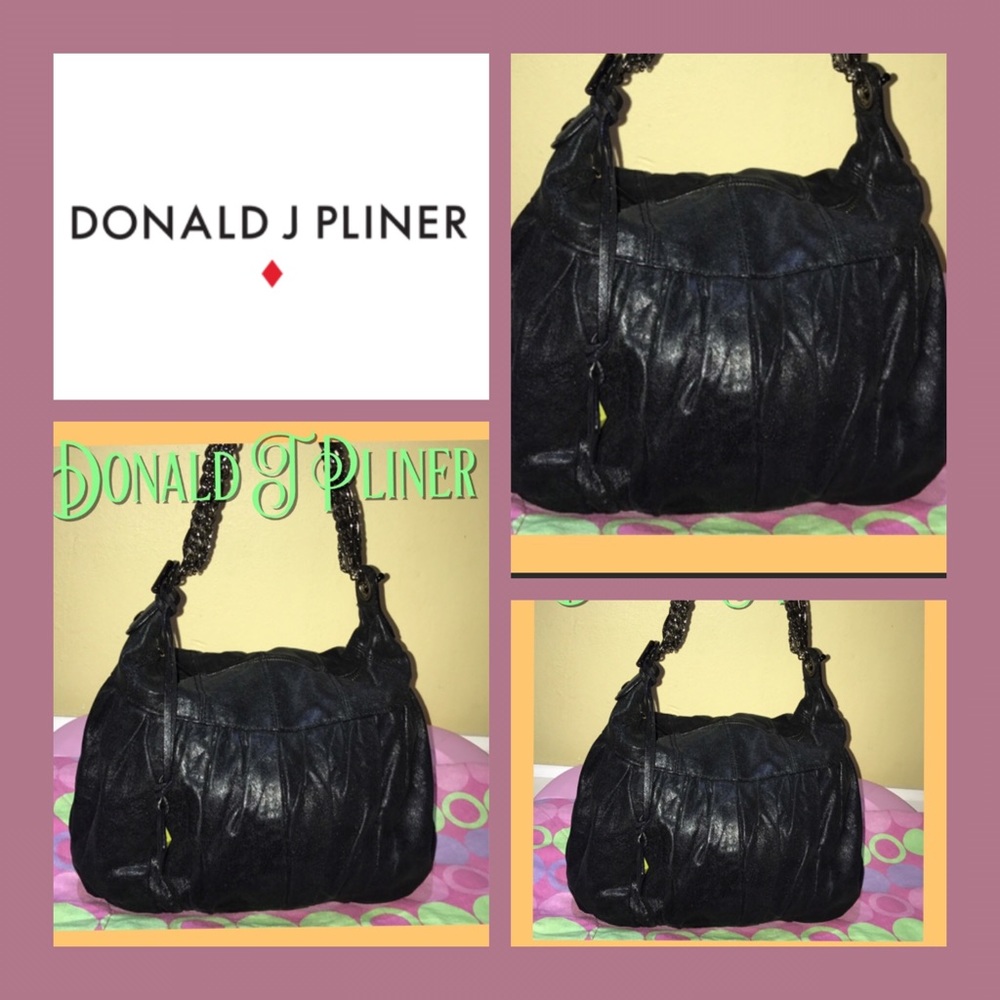 Donald J Pliner black shoulder bag