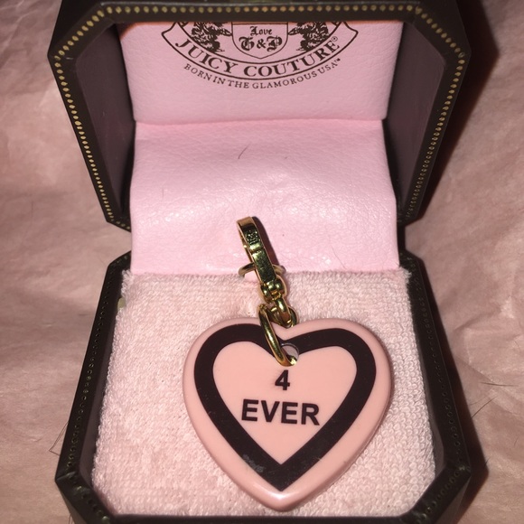 Juicy Couture Large Pink & Brown Heart - Picture 1 of 1