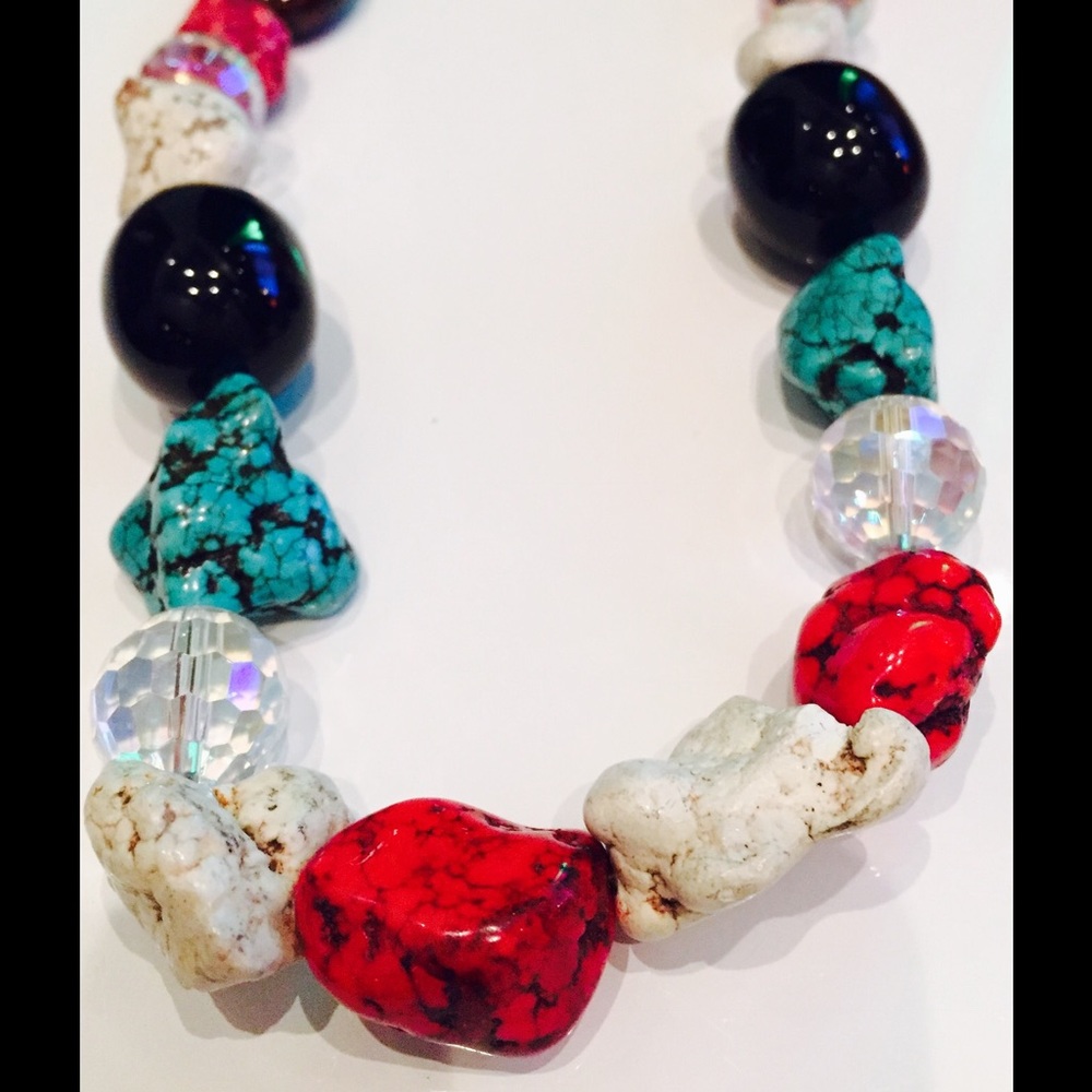 New! Precious Natural Stone Necklace