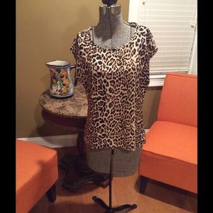 Heartsoul cheetah print shirt