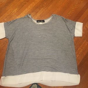 Striped navy blue shirt