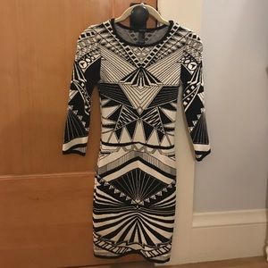 Geometric Sweater Dress