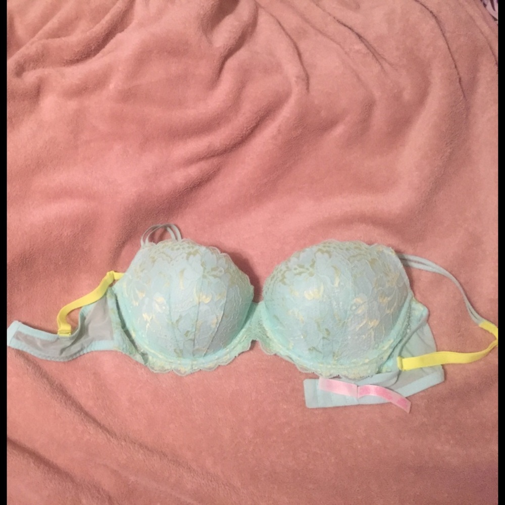 36D Push-up, Mint/Hot Pink, Never Worn, Pink by VS
