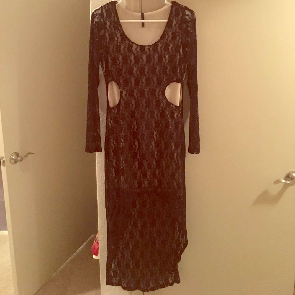 Black lace dress