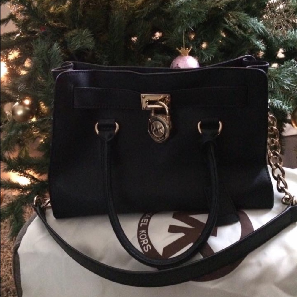Michael Kors Black Hamilton Satchel