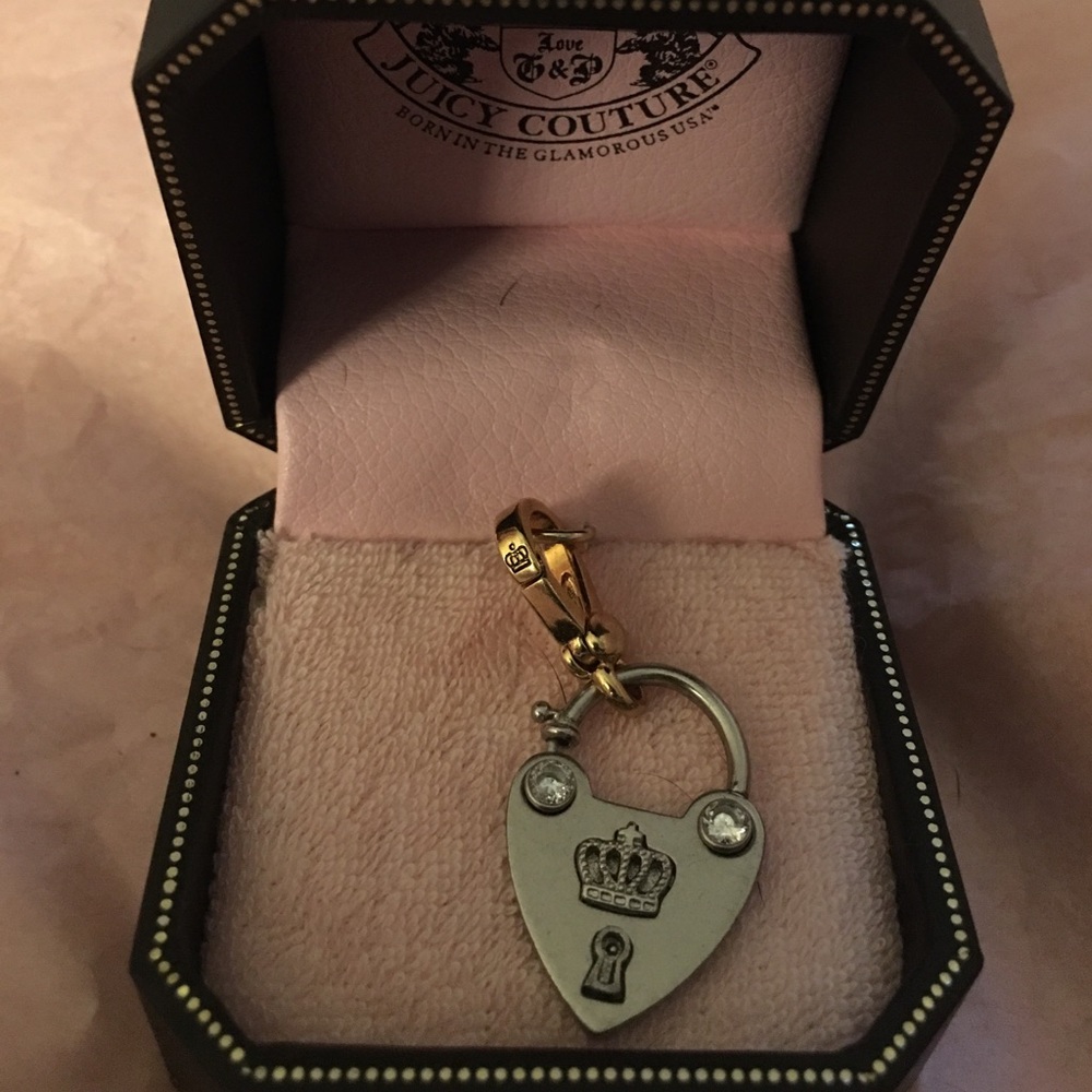Juicy Couture Silver Pad Lock Charm