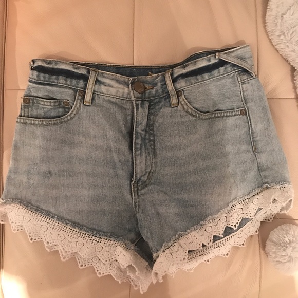 Free People Lacey Denim Cutoff shorts - Picture 2 of 3