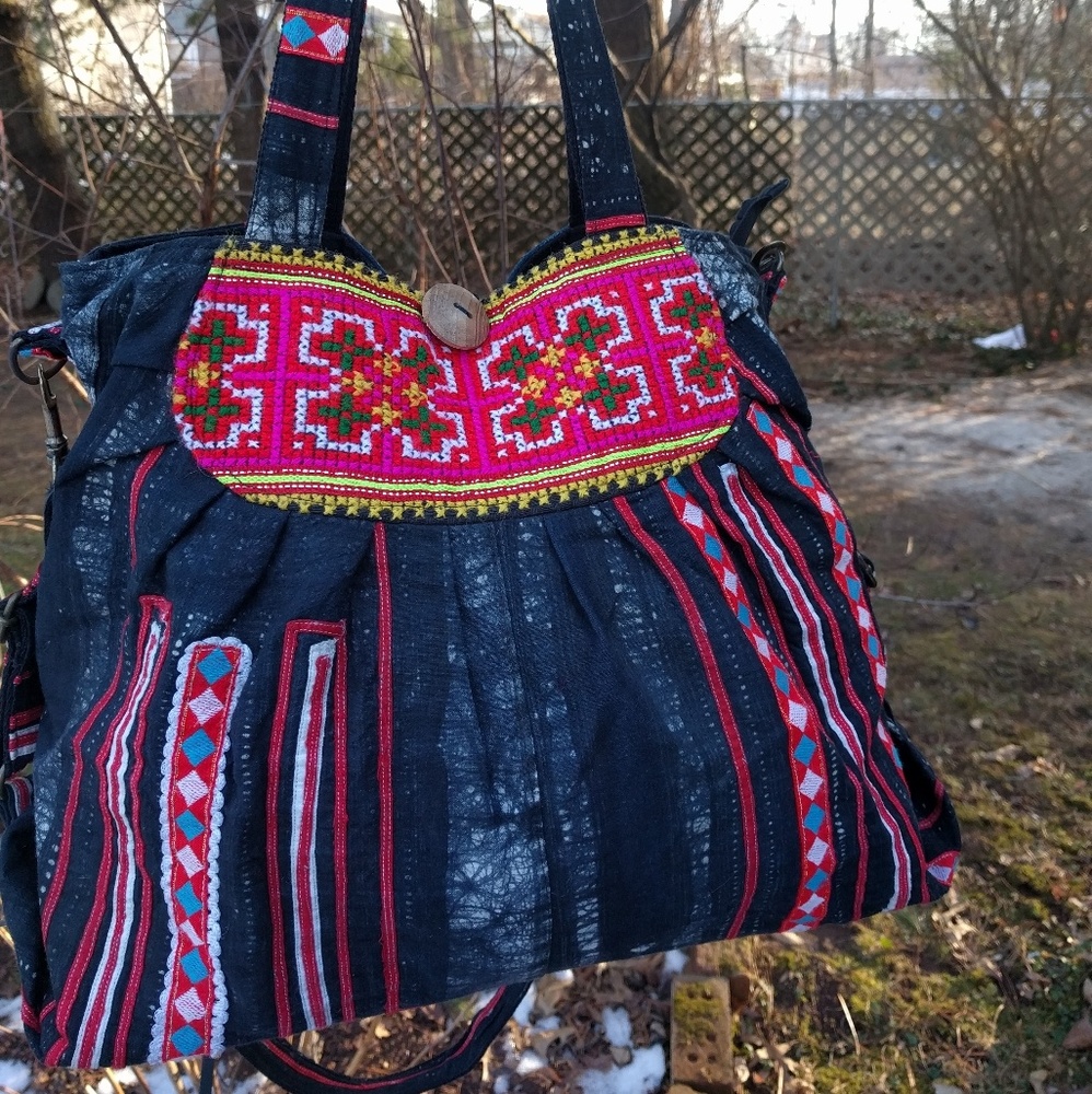 Gorgeous Indigo Color Embroidered  Boho Bag