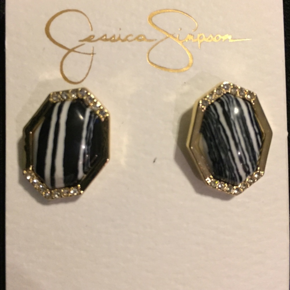 JESSICA SIMPSON "Zebra/Gold" earrings