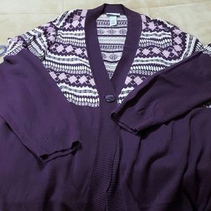 Purple & White Sweater