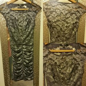 Gray lace dress