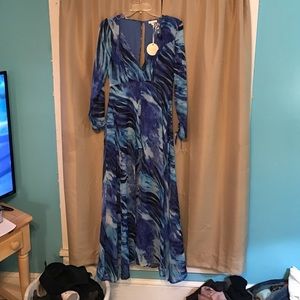 Romper w/ maxi overlay BLUE 🌟last day online 3/3