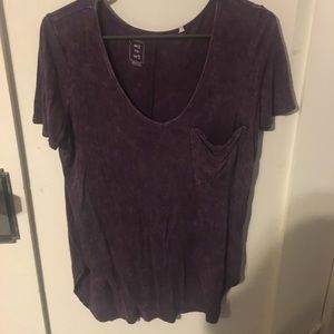 purple acid wash tee