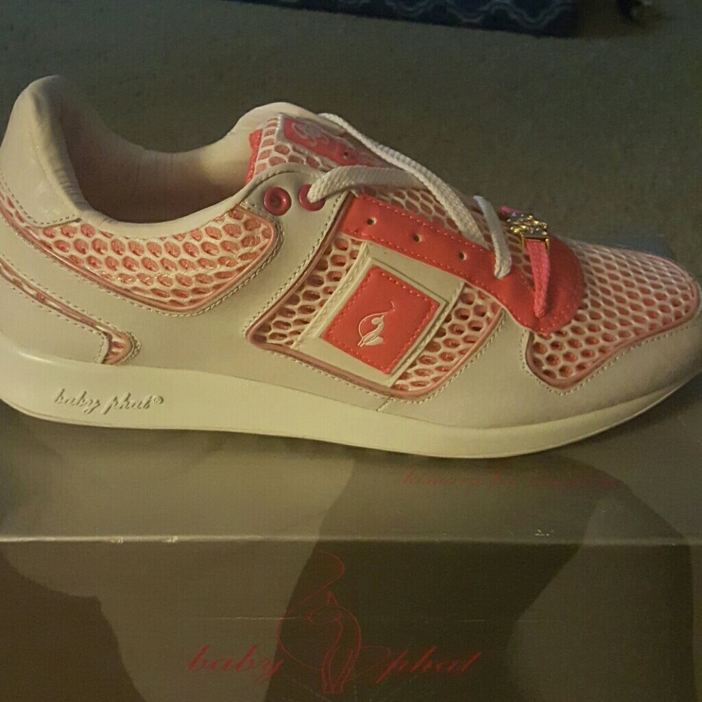 Hot pink & white Baby Phat sneakers