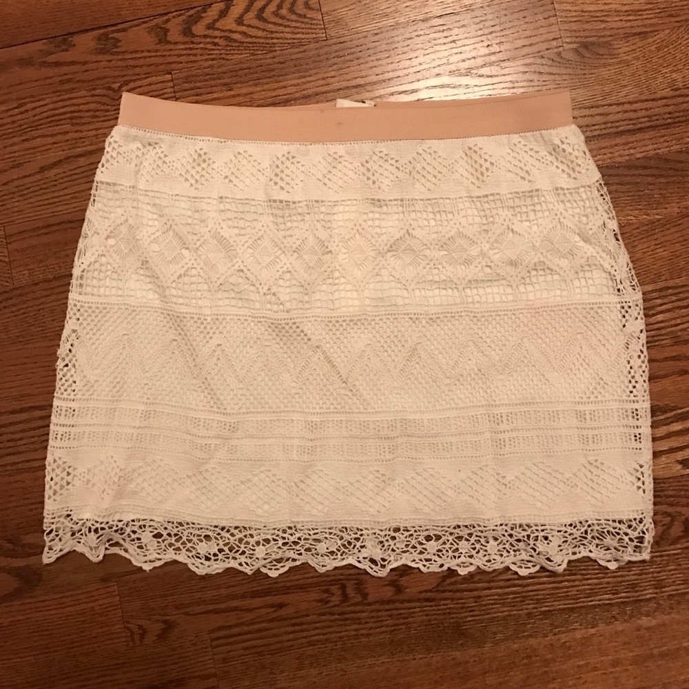 White/Cream lace skirt