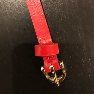 Red skinny jcrew belt